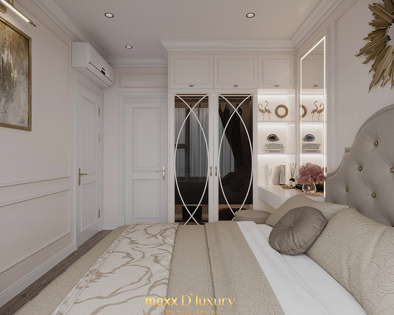 Thiết kế
nội thất chung cư 2 phòng ngủ tân cổ điển Vinhomes Smart City
