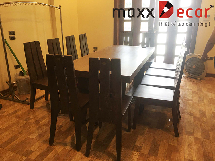 Bộ bàn ăn gỗ tự nhiên mba 127