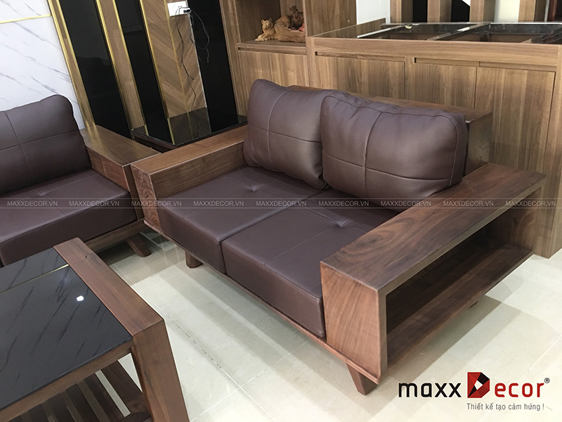 Sofa gỗ cao cấp đẹp tại nhà khách