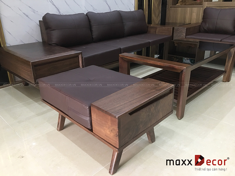 Sofa gỗ cao cấp đẹp tại nhà khách
