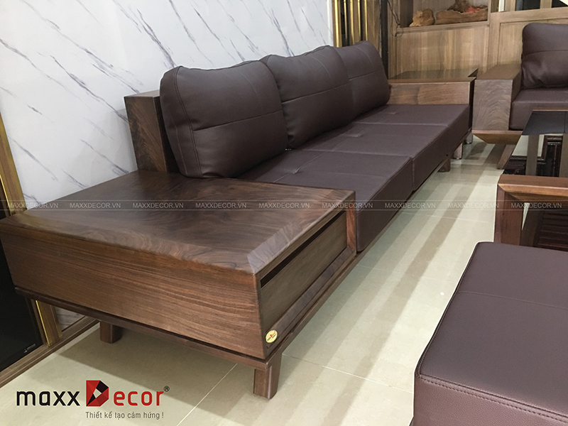 Sofa gỗ cao cấp đẹp tại nhà khách