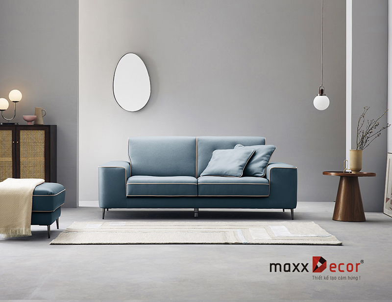 Sofa da thật nhập khẩu cao cấp MD2308 - Hugo sang trọng hiện đại