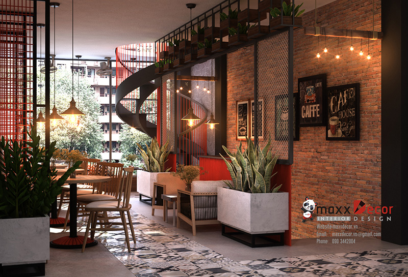 Thiết kế nội thất quán cafe hiện đại