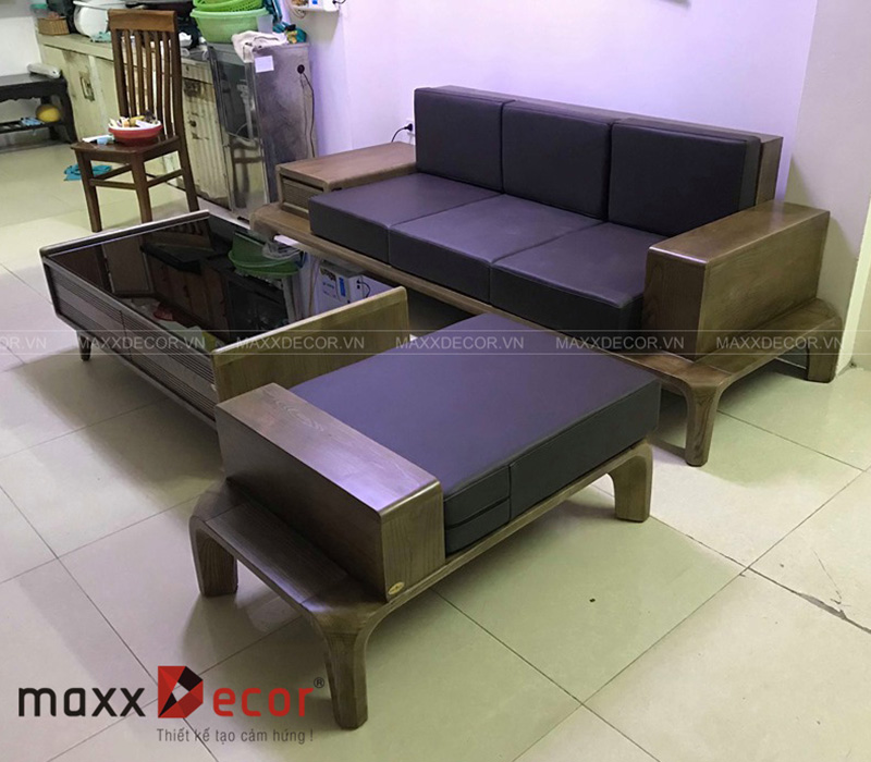 Sofa gỗ sồi hiện đại cao cấp