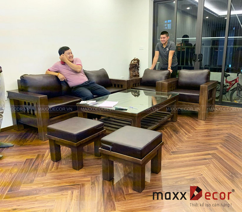 Bộ bàn ghế sofa gỗ sang trọng