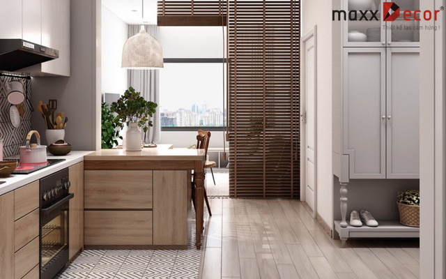 căn hộ nội thất gỗ tự
nhiên