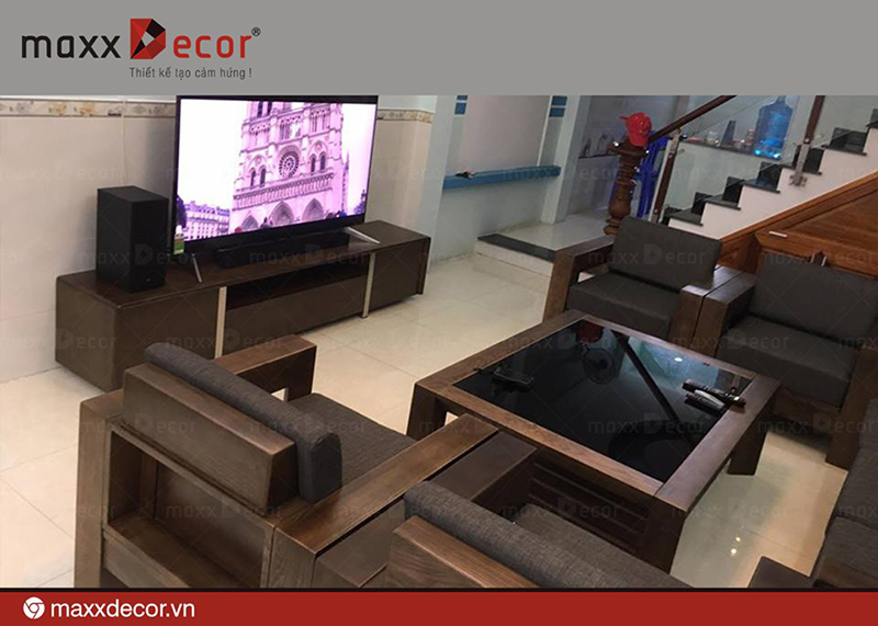 Mẫu sofa gỗ phòng khách đẹp 2019