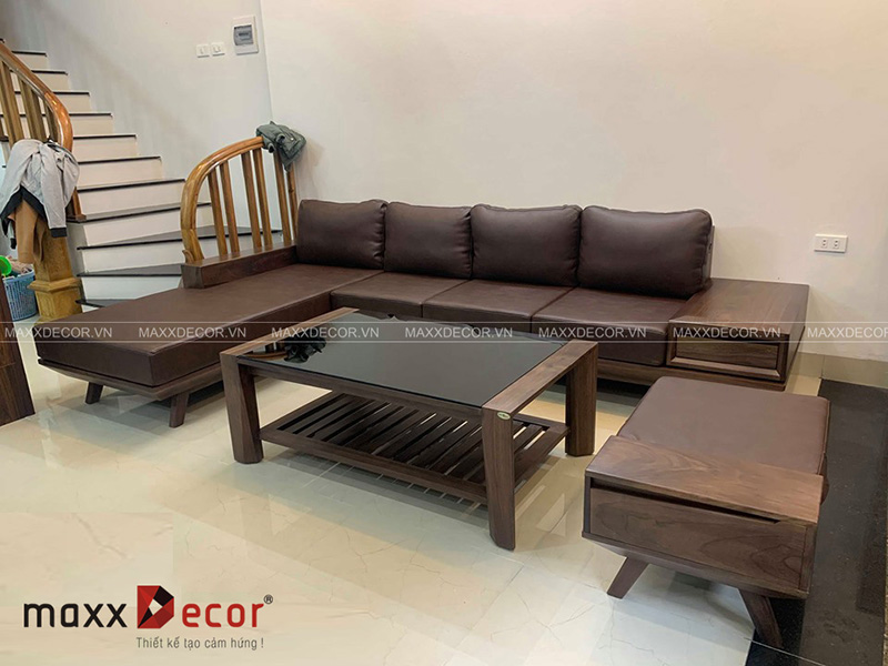 Sofa gỗ tự nhiên hiện đại