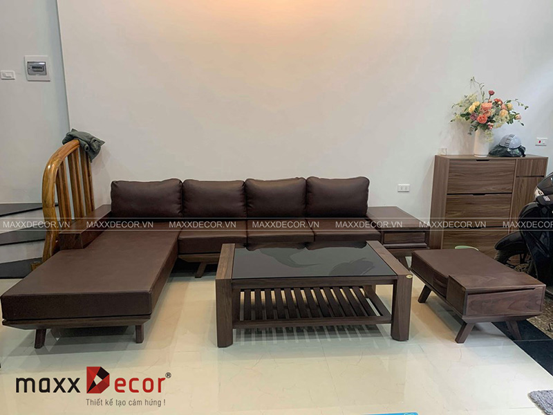 Sofa gỗ tự nhiên hiện đại