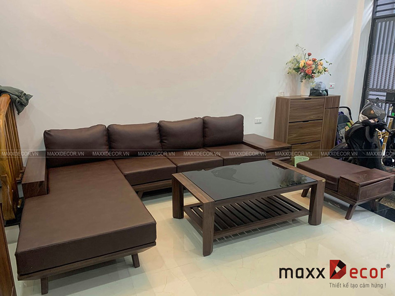 Sofa gỗ tự nhiên hiện đại