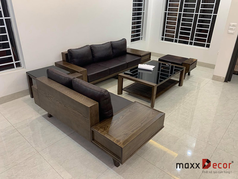Sofa gỗ tần bì đẹp hiện đại tại nhà khách
