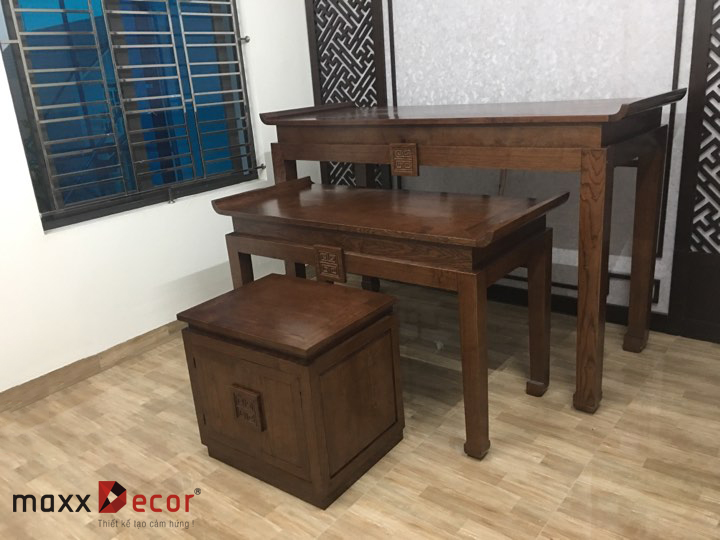 Bàn thờ gỗ tự nhiên sang trọng