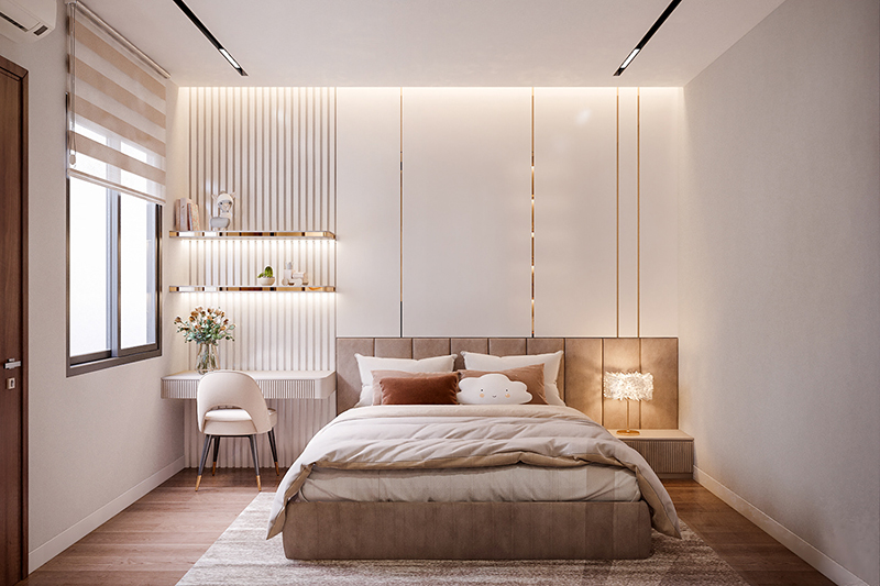 thiết kế nội thất phòng ngủ cho bé gái siêu dễ thương