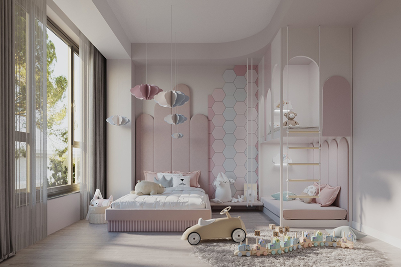 38 mẫu nội thất phòng ngủ dành cho bé gái siêu đẹp