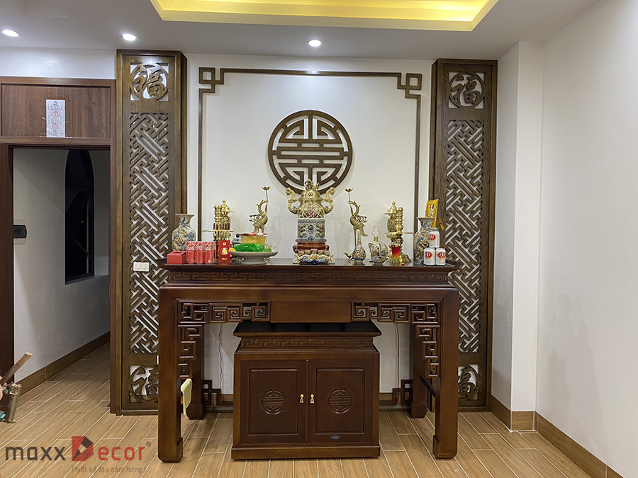 Hoàn thiện nội thất gỗ tự nhiên biệt thự tại Hà Nội