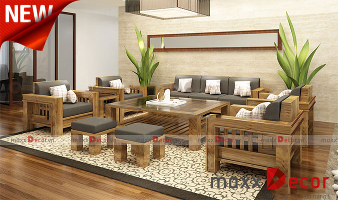 Mẫu bàn ghế phòng khách sofa gỗ đẹp hiện đại trở thành Hot trend - 1